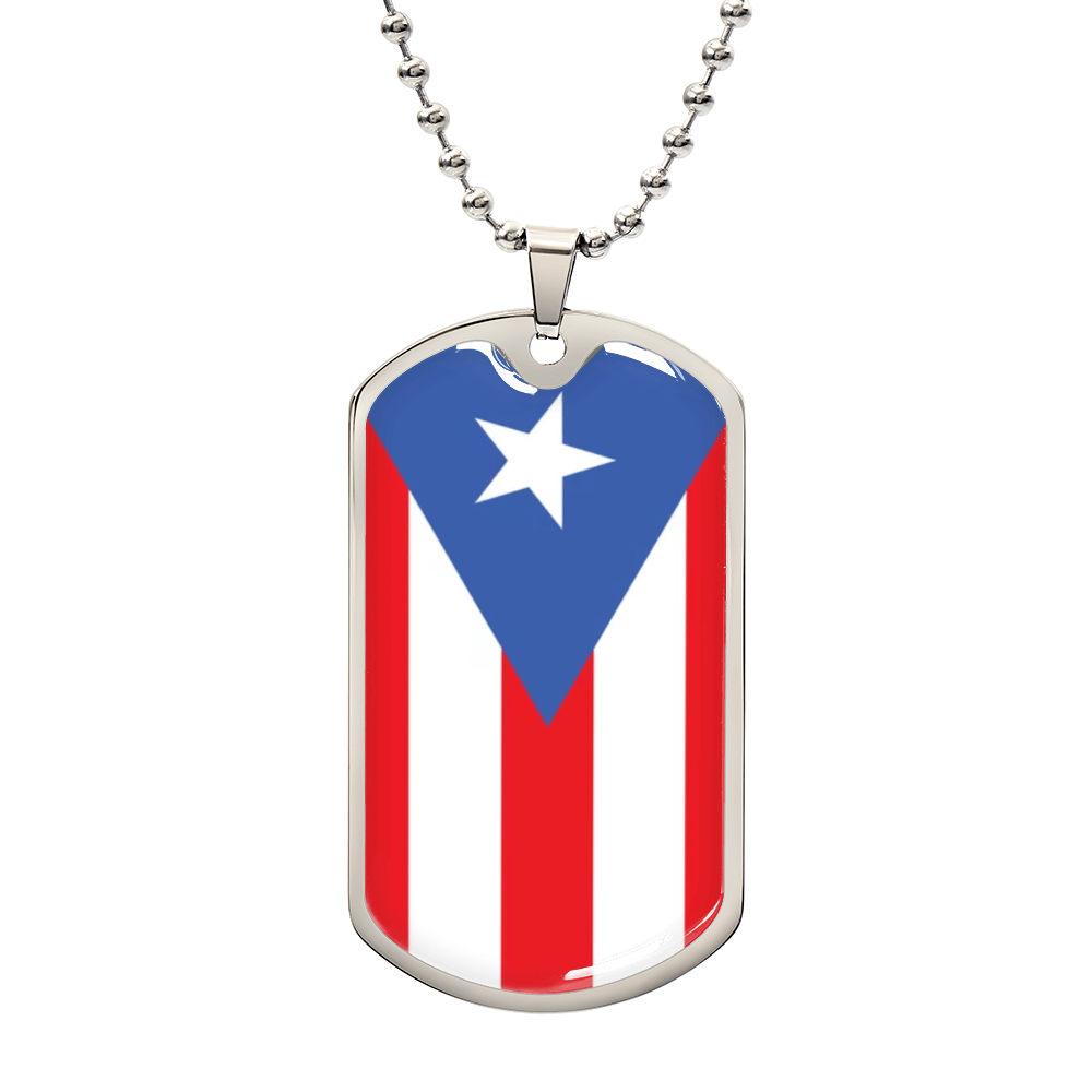 Puerto Rico Dog Tag Necklace