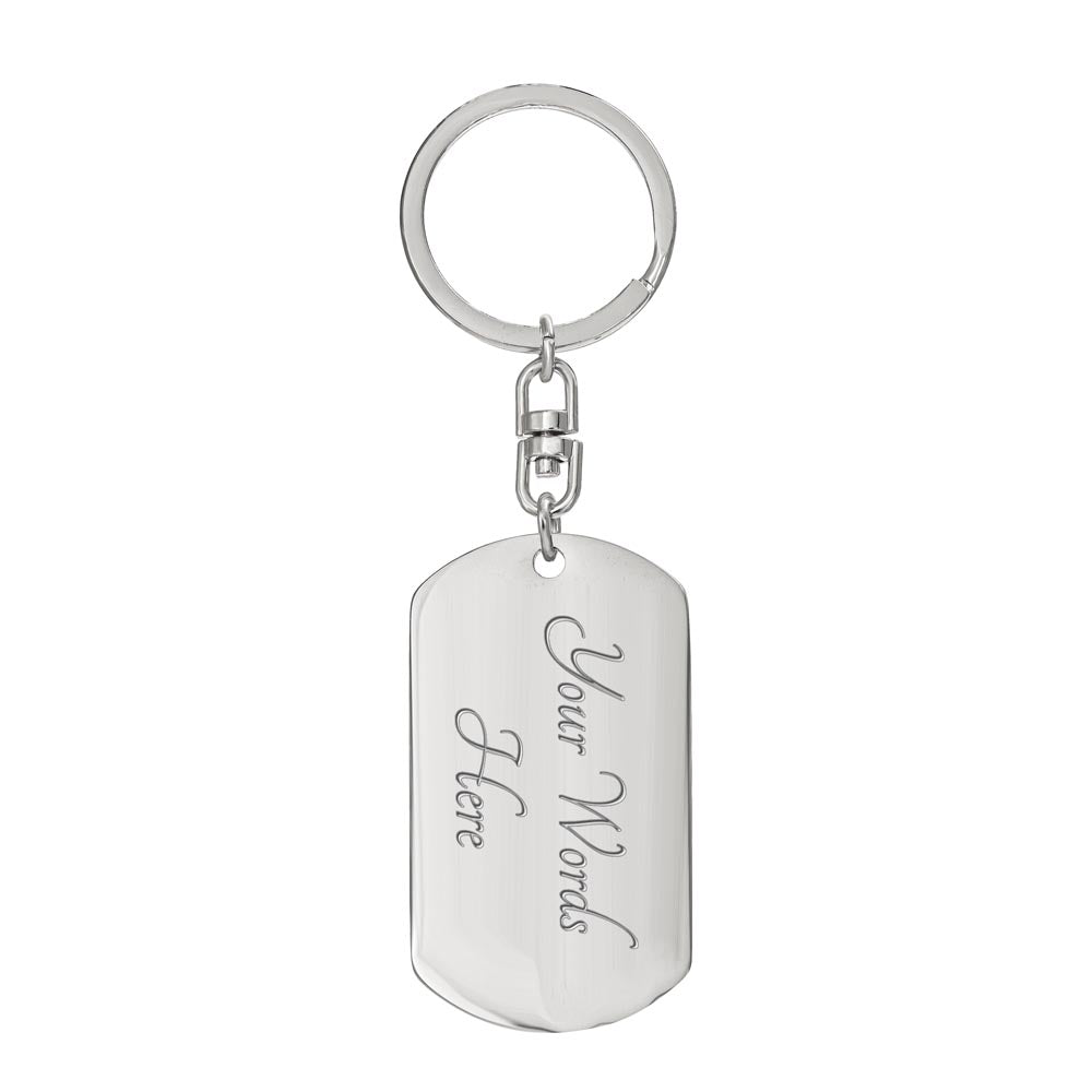Puerto Rico Graphic Dog Tag Keychain