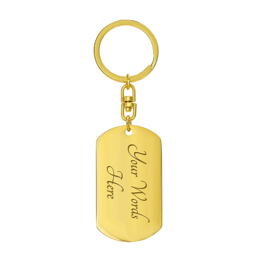 Puerto Rico Graphic Dog Tag Keychain