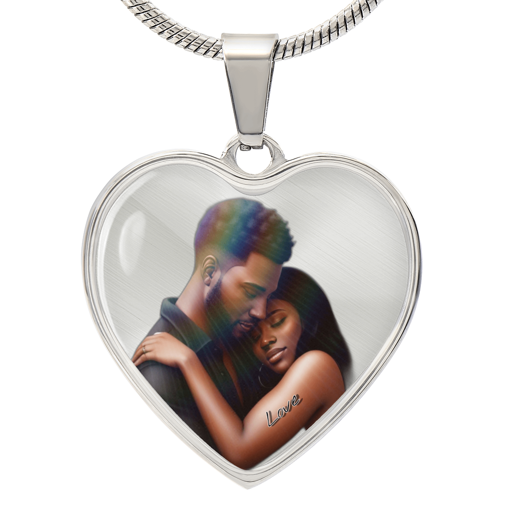 "Love" Luxury Graphic Heart Necklace
