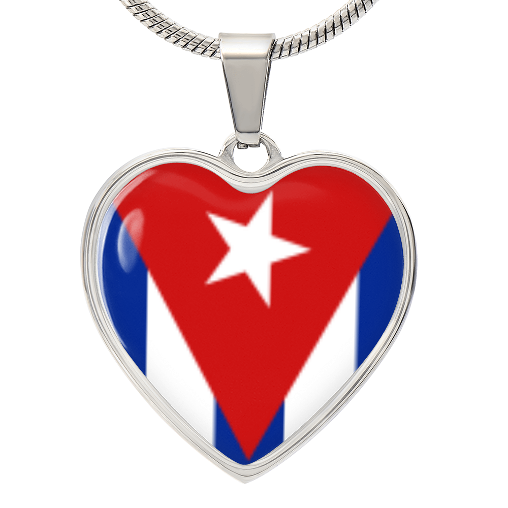 Cuba Luxury Graphic Heart Necklace