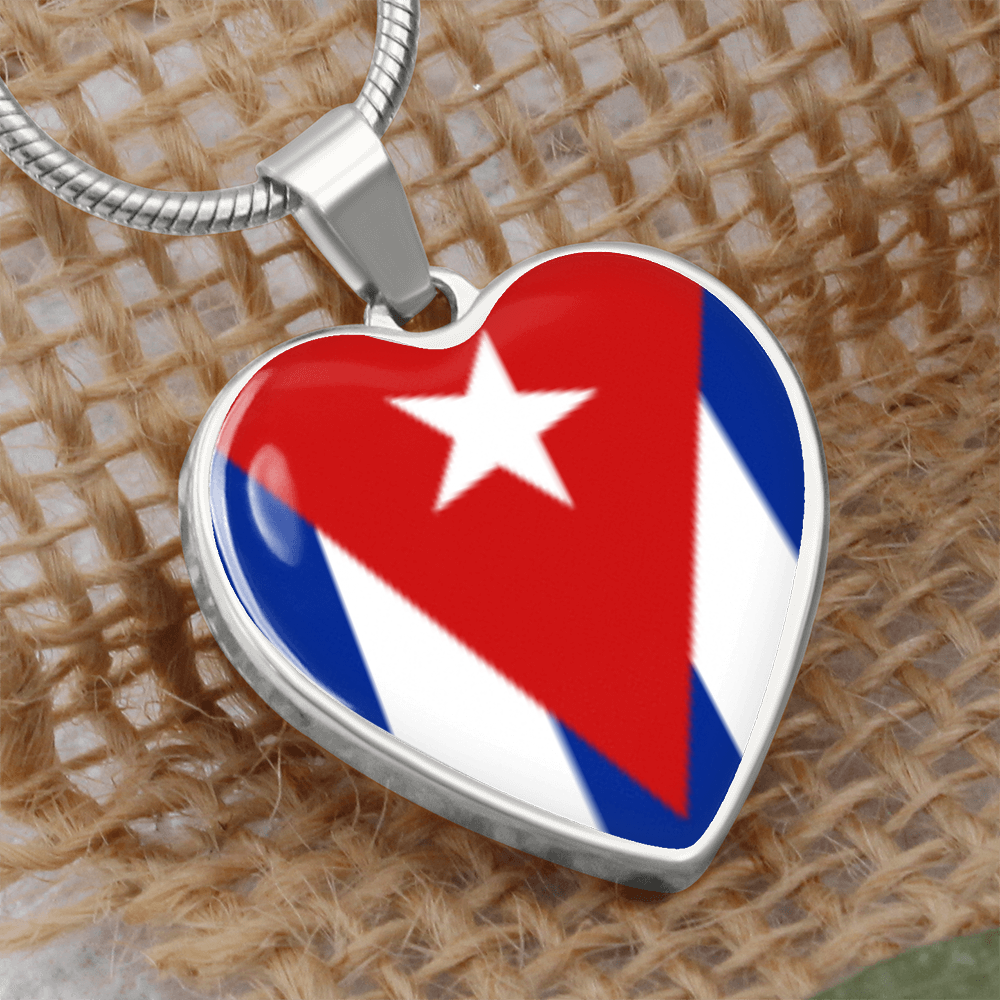 Cuba Luxury Graphic Heart Necklace