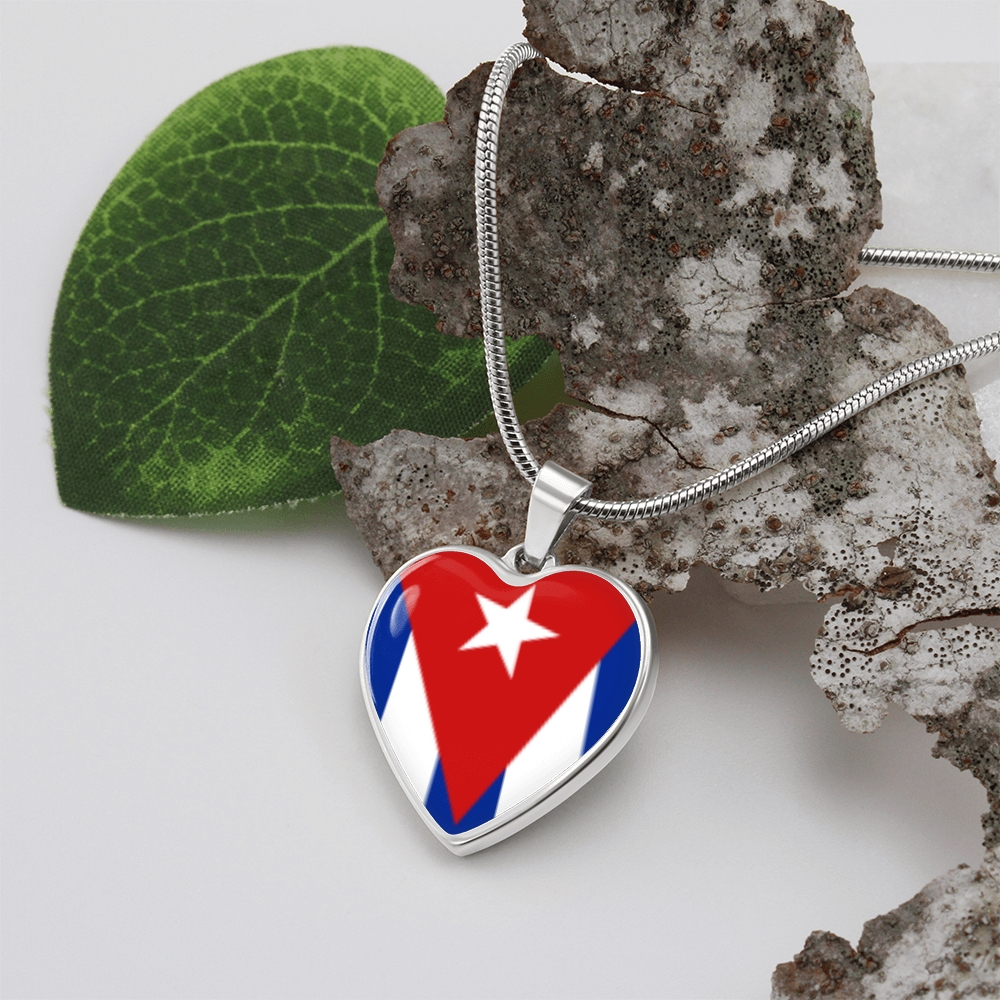 Cuba Luxury Graphic Heart Necklace