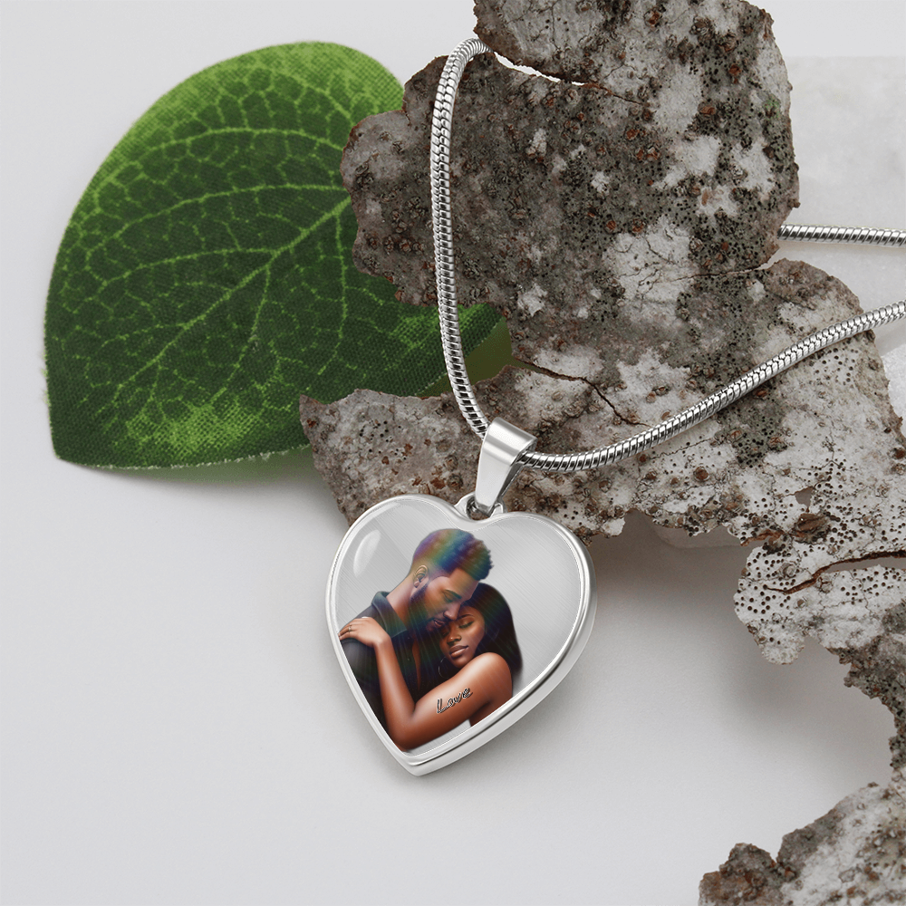 "Love" Luxury Graphic Heart Necklace