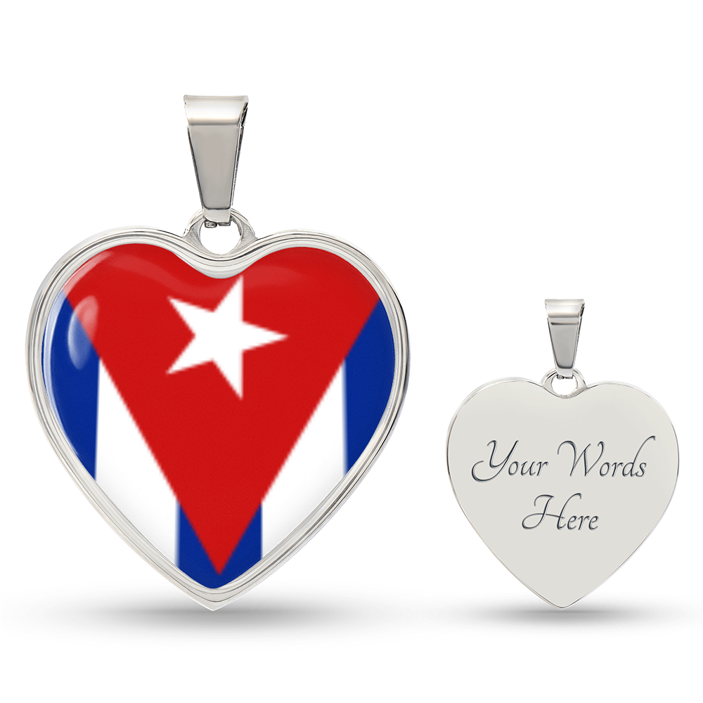 Cuba Luxury Graphic Heart Necklace