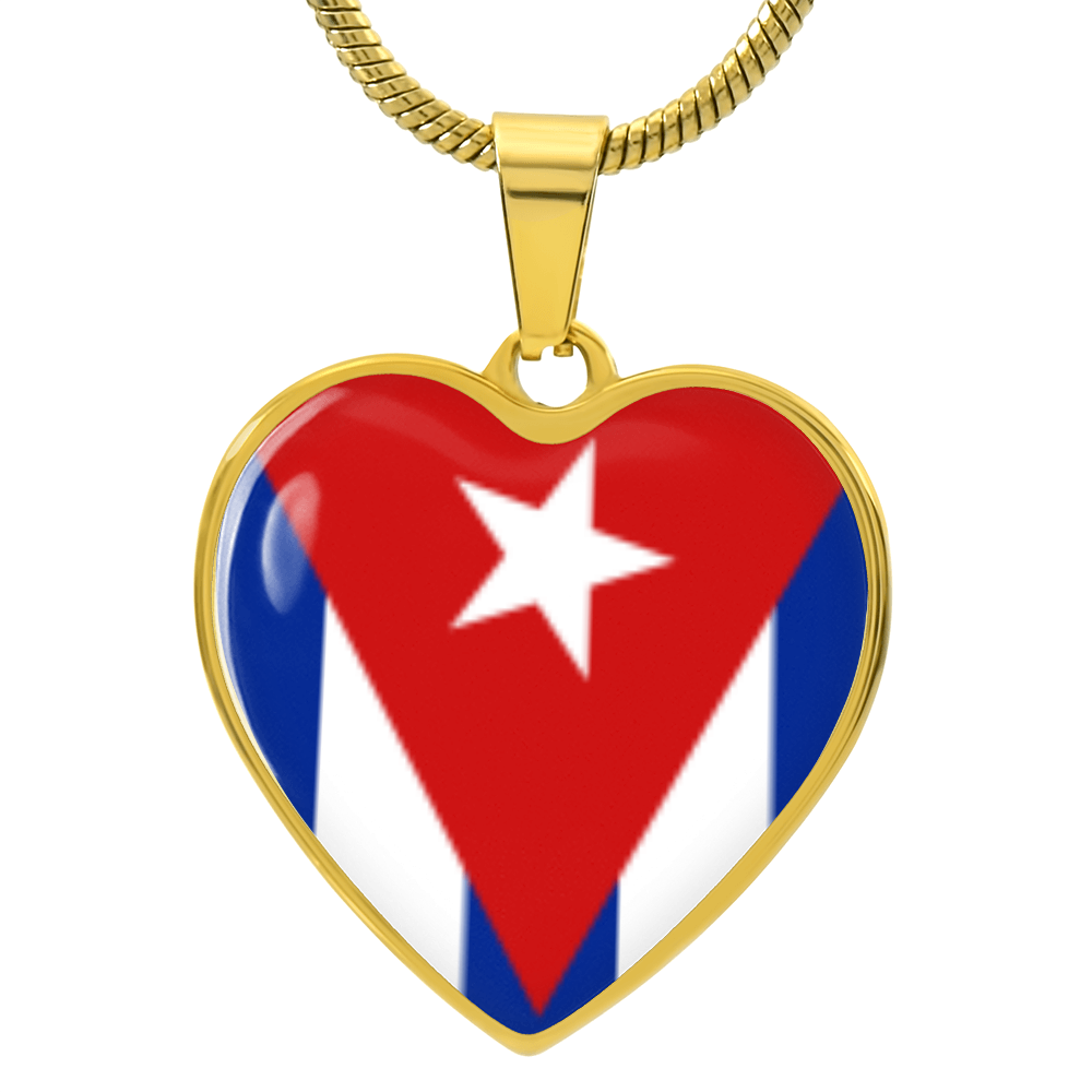 Cuba Luxury Graphic Heart Necklace