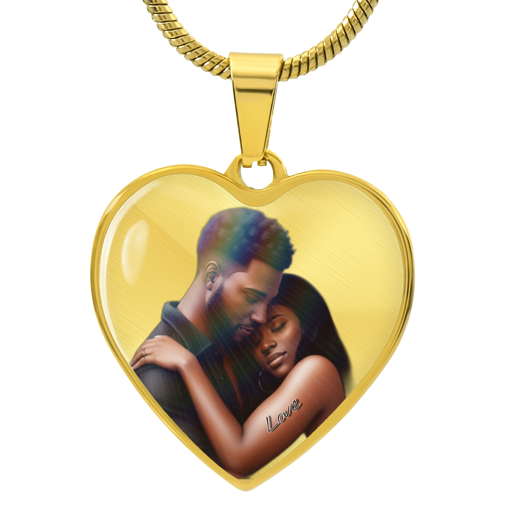 "Love" Luxury Graphic Heart Necklace