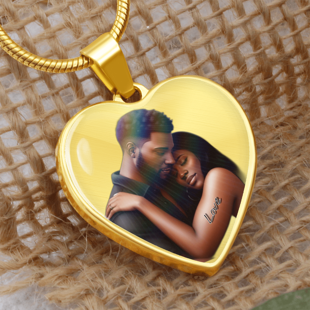"Love" Luxury Graphic Heart Necklace