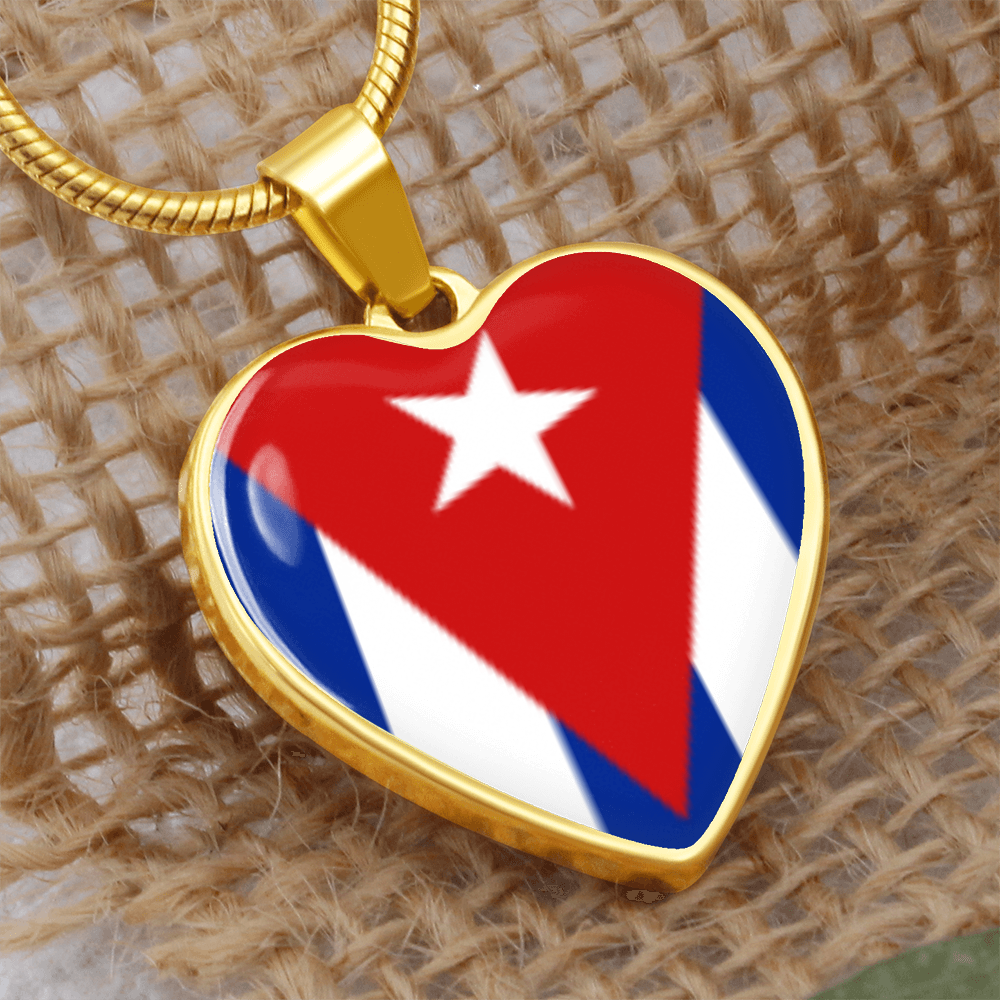 Cuba Luxury Graphic Heart Necklace