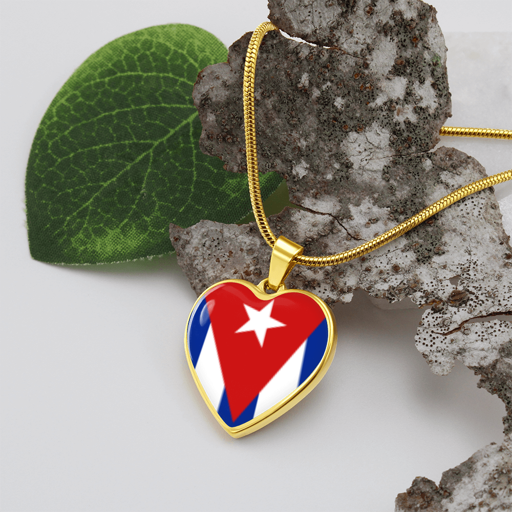 Cuba Luxury Graphic Heart Necklace