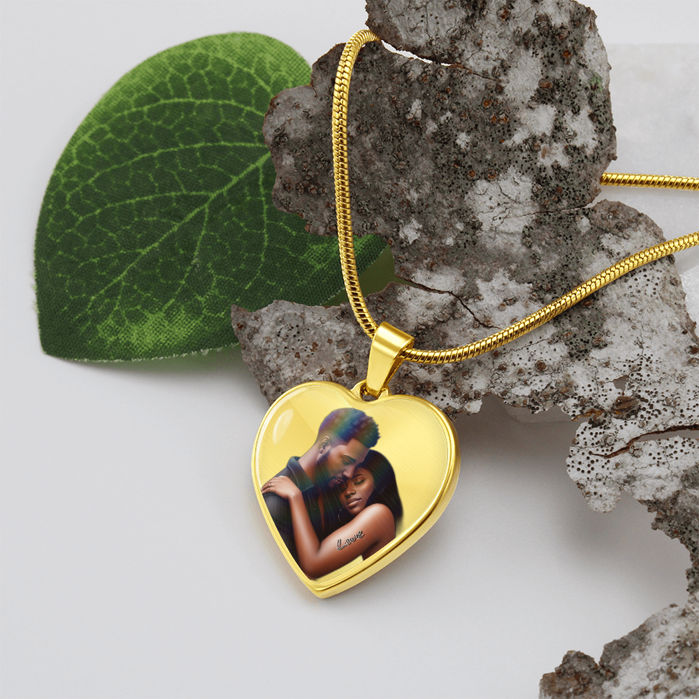 "Love" Luxury Graphic Heart Necklace