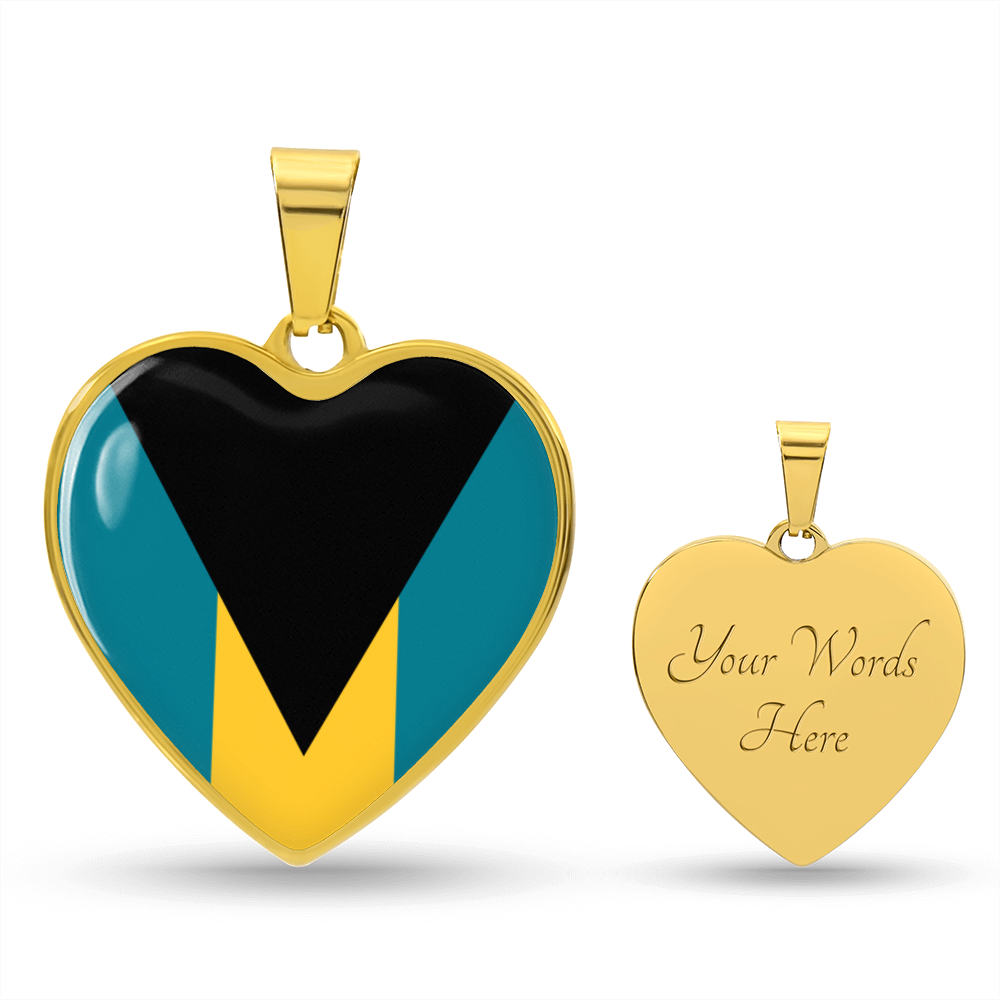 Bahamas Luxury Graphic Heart Necklace