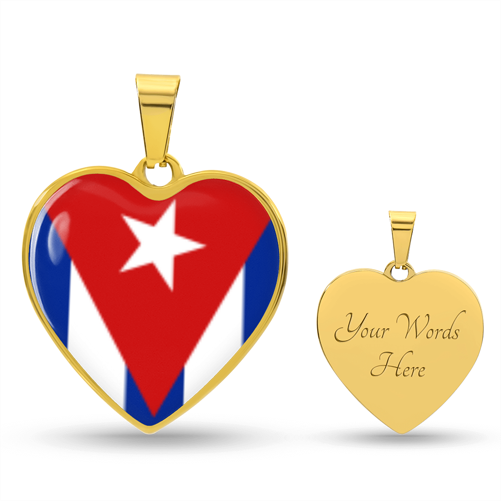 Cuba Luxury Graphic Heart Necklace