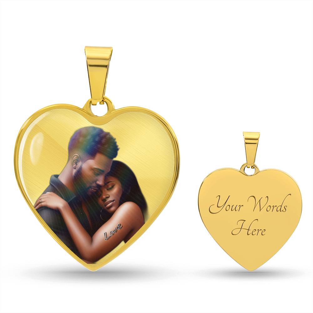 "Love" Luxury Graphic Heart Necklace