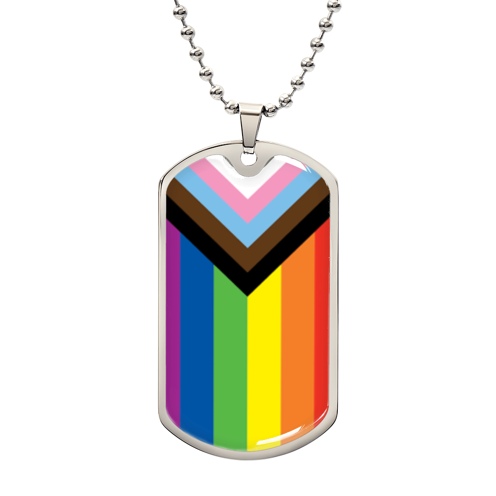 Pride Graphic Dog Tag Necklace