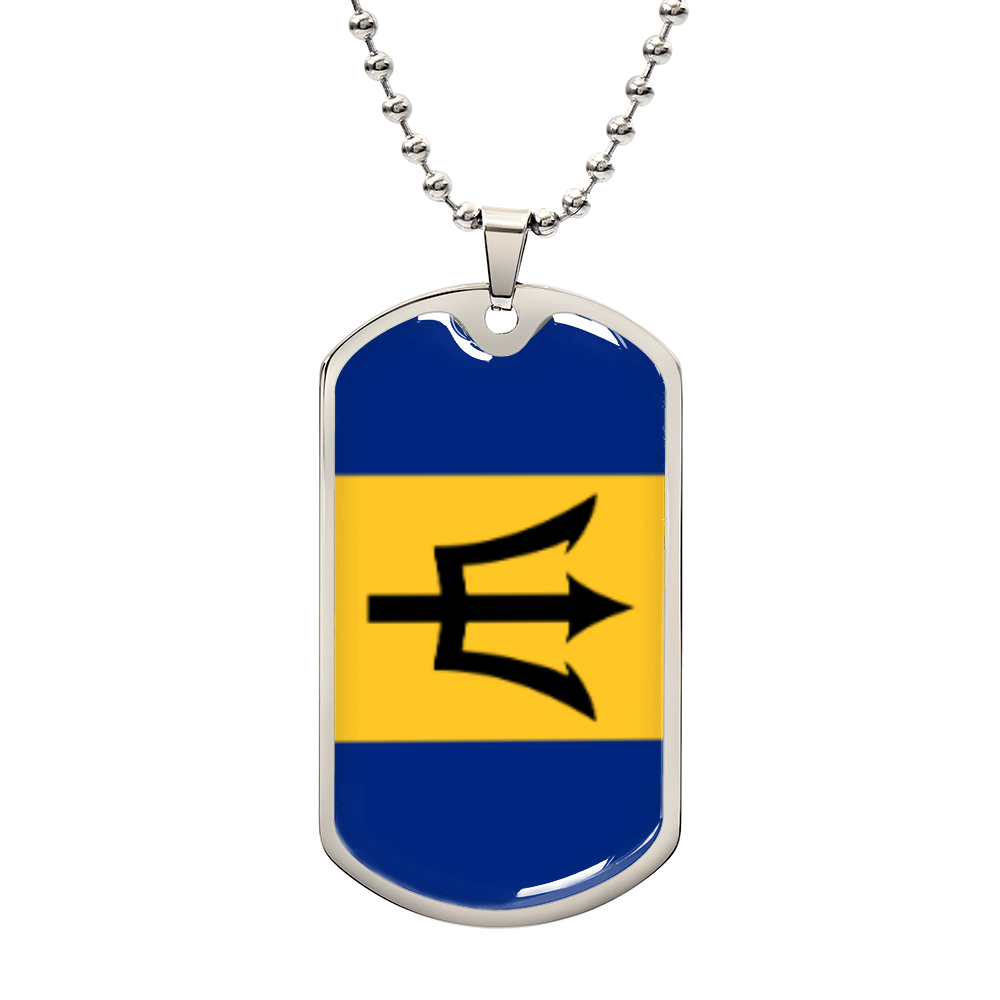 Barbados Luxury Graphic Dog Tag Necklace
