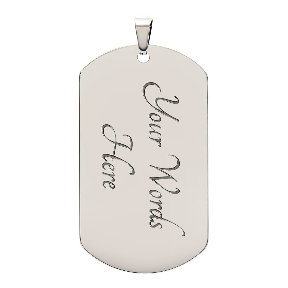 Bahamas Luxury Graphic Dog Tag Necklace