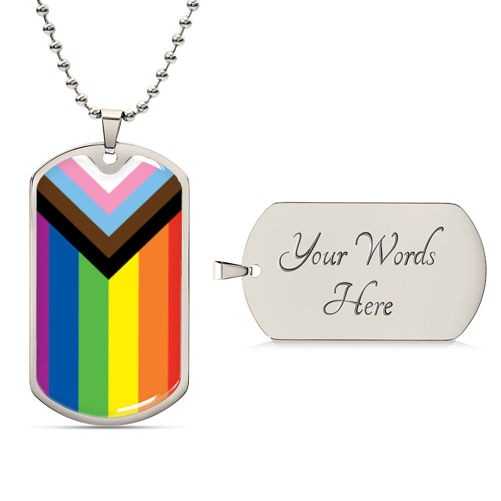 Pride Graphic Dog Tag Necklace
