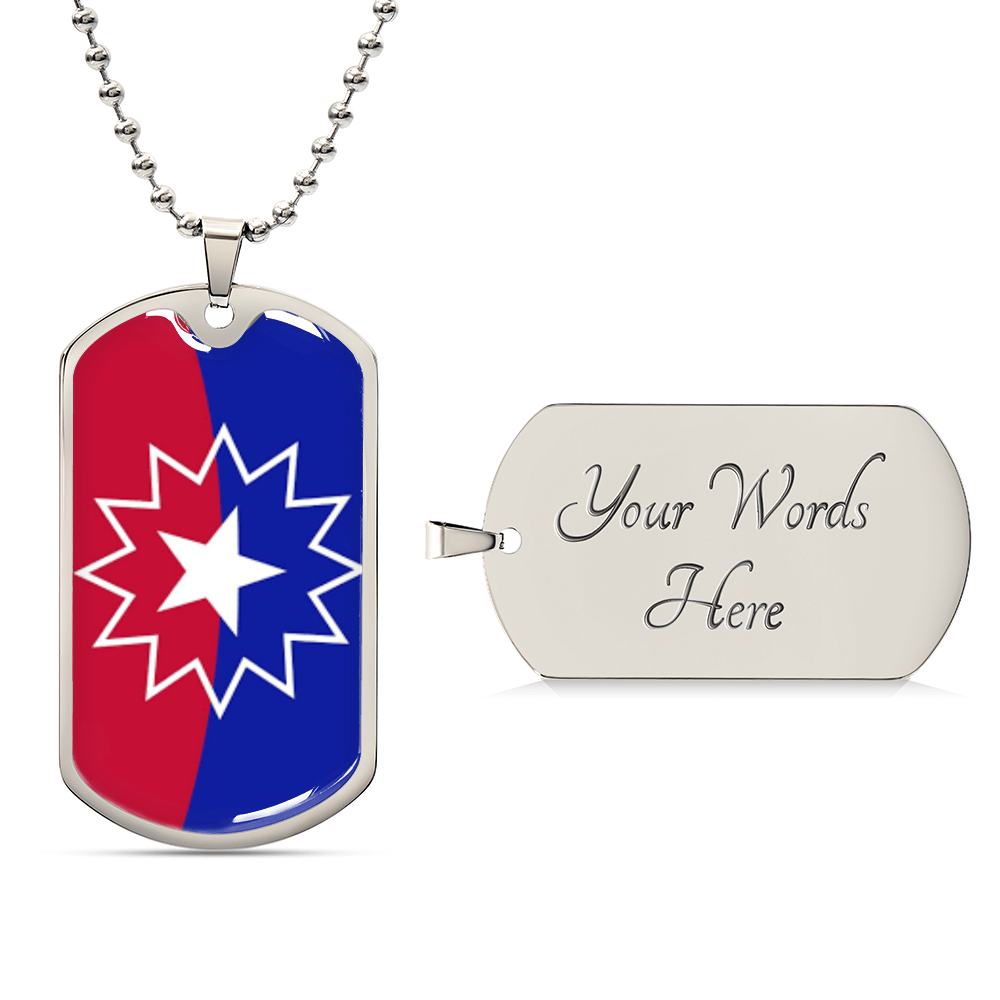 Juneteenth Luxury Graphic Dog Tag Necklace