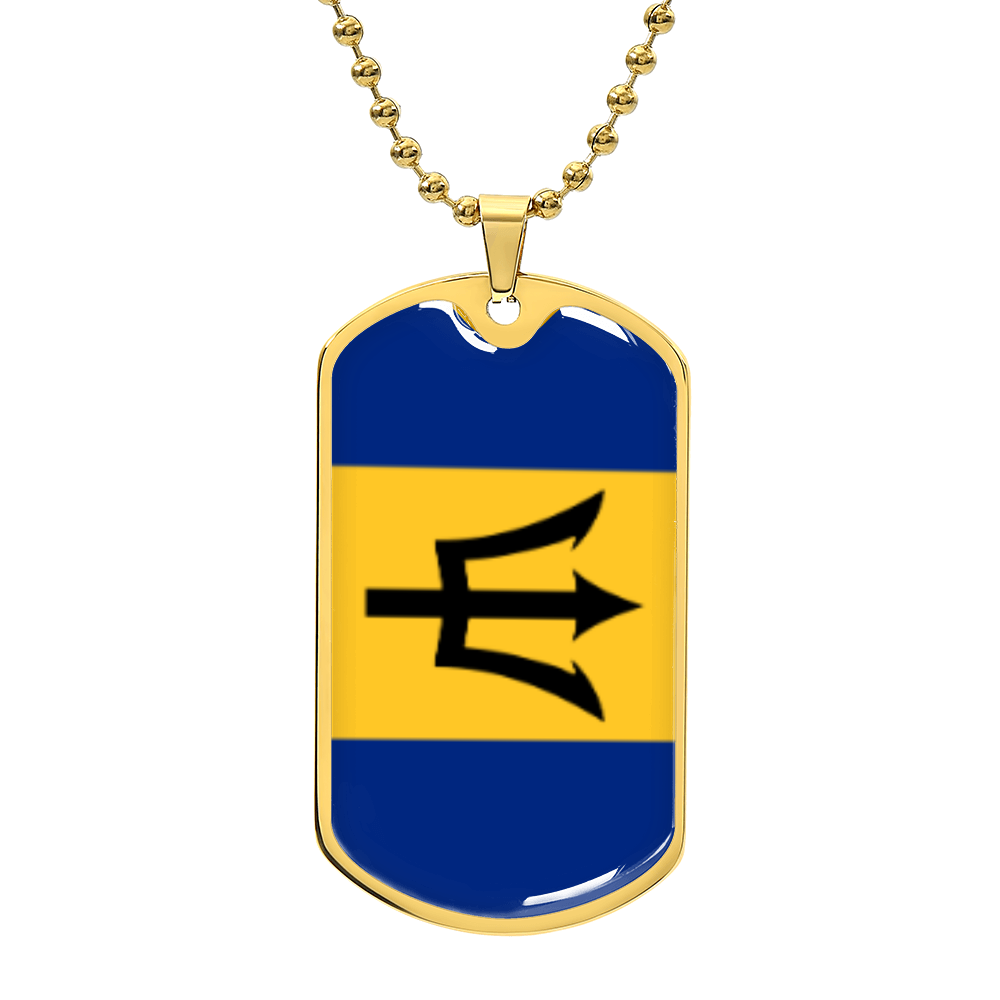 Barbados Luxury Graphic Dog Tag Necklace