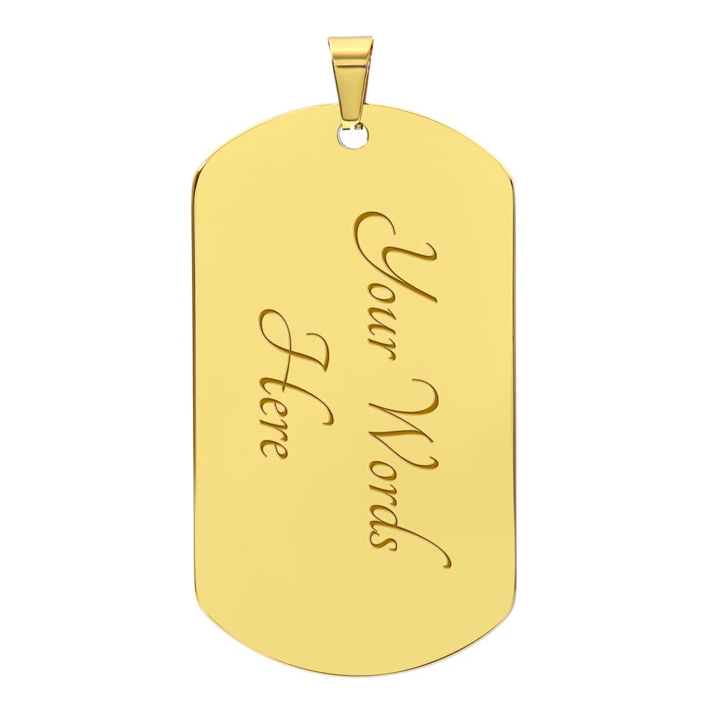 Barbados Luxury Graphic Dog Tag Necklace