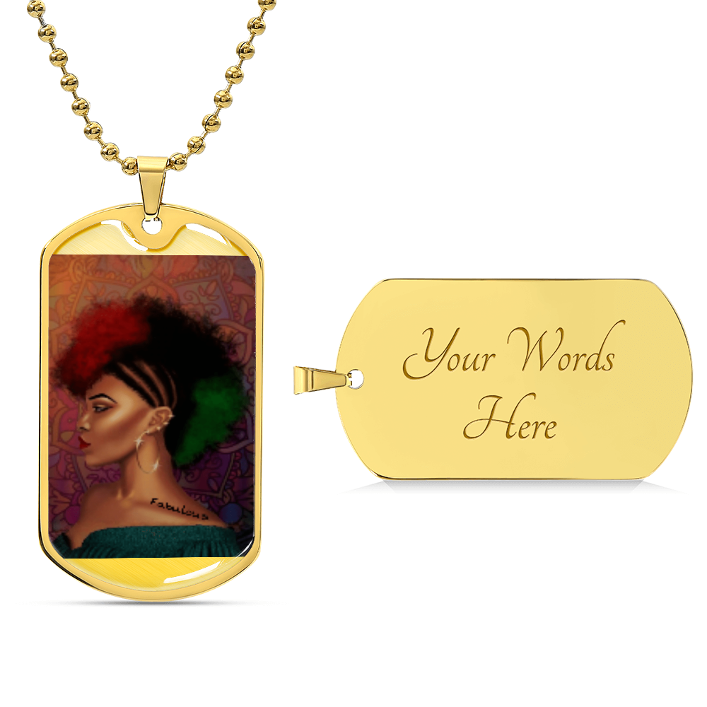 "Faith" Luxury Graphic Dog Tag Necklace