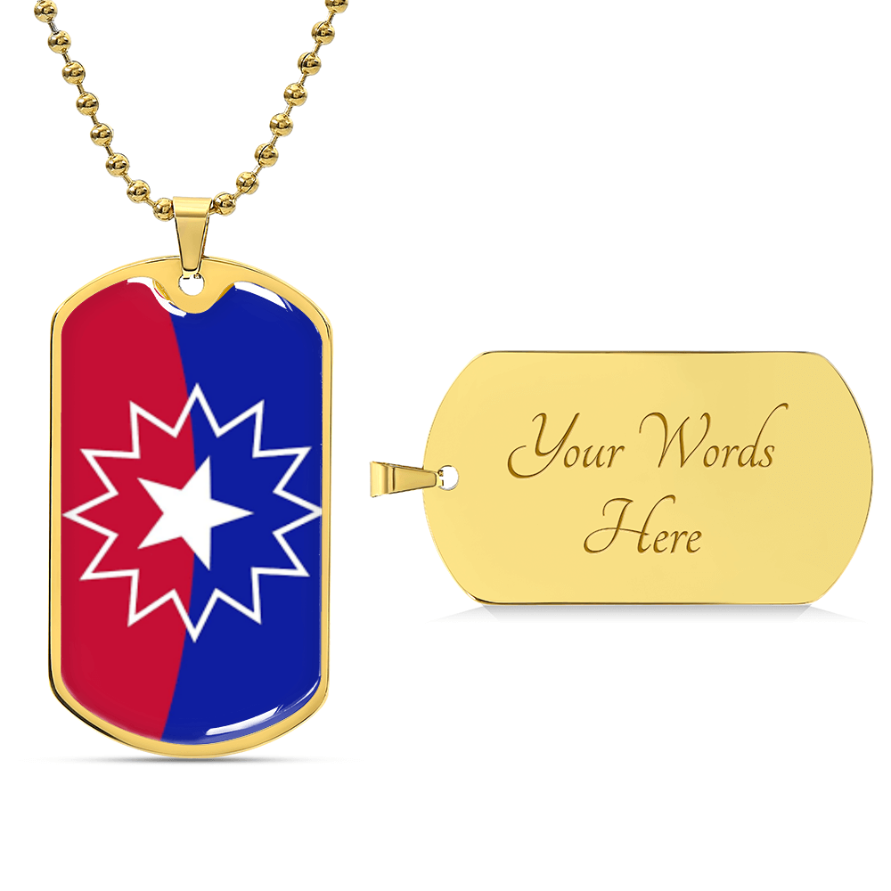Juneteenth Luxury Graphic Dog Tag Necklace