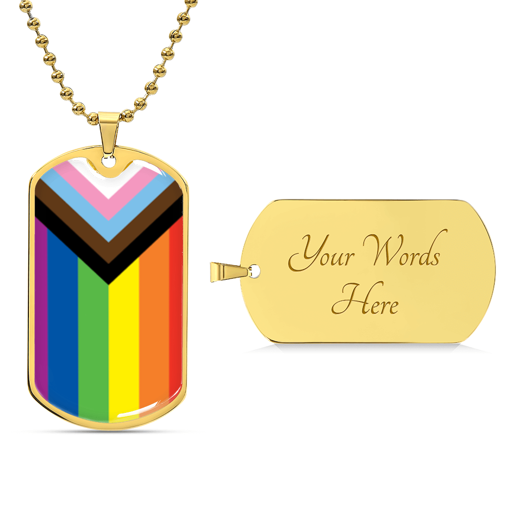 Pride Graphic Dog Tag Necklace
