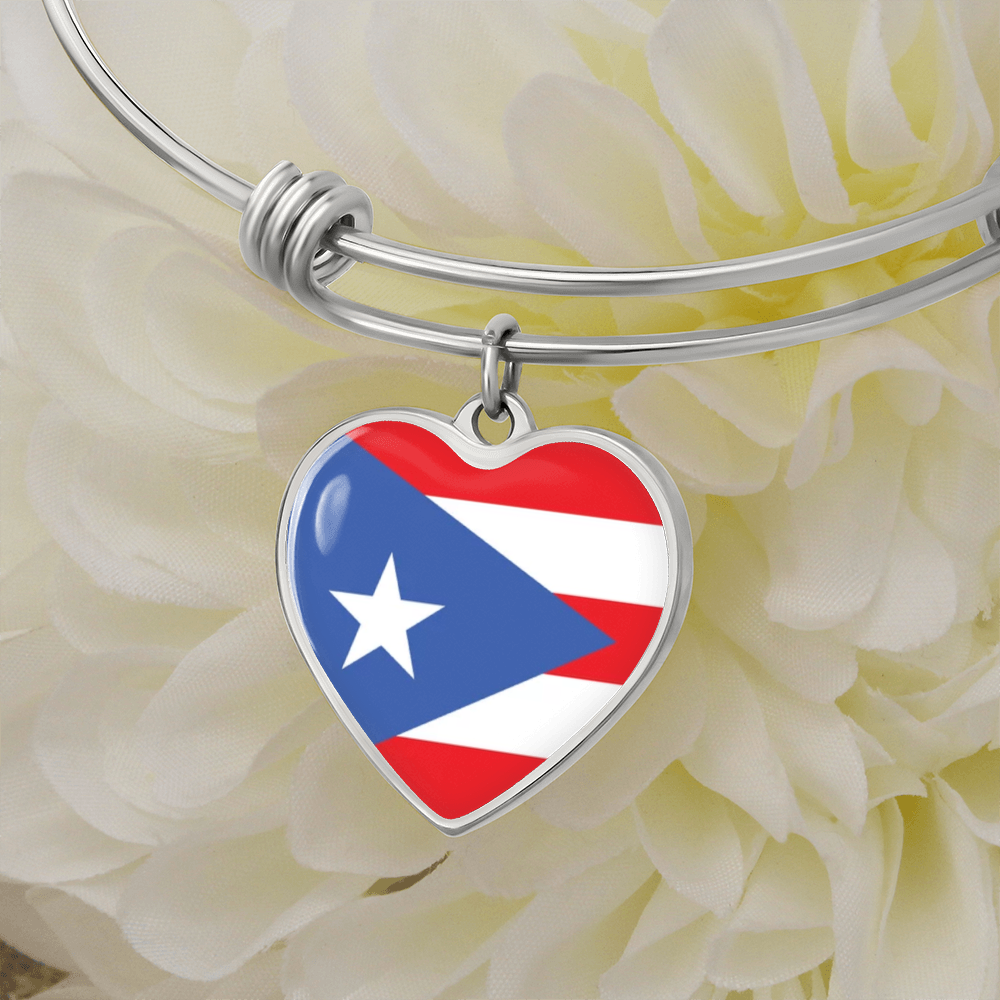 Puerto Rico Luxury Heart Bangle