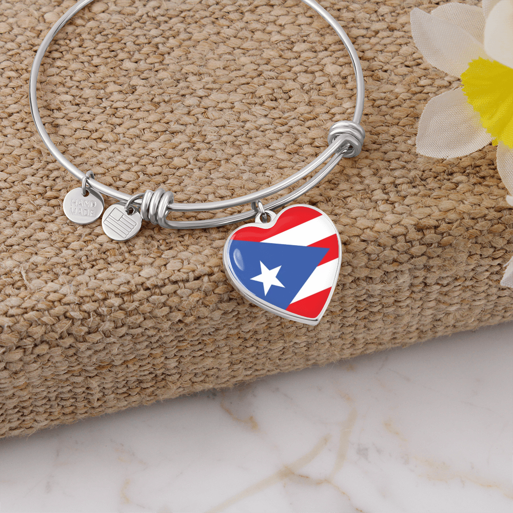 Puerto Rico Luxury Heart Bangle