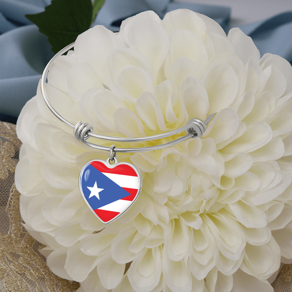 Puerto Rico Luxury Heart Bangle