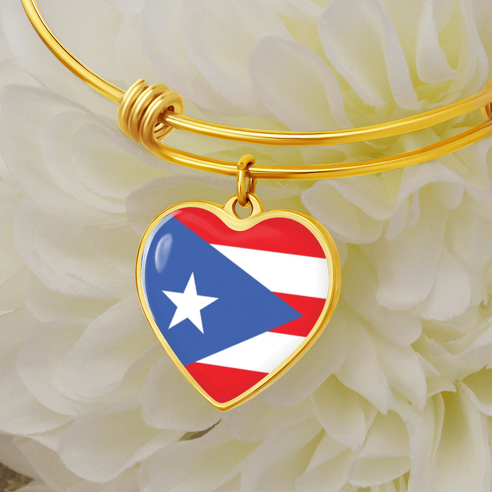 Puerto Rico Luxury Heart Bangle