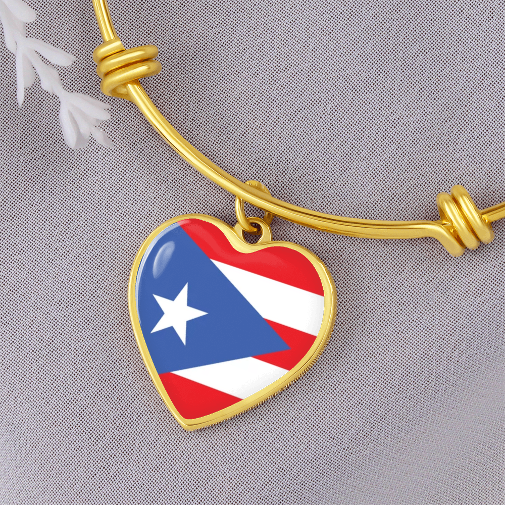 Puerto Rico Luxury Heart Bangle