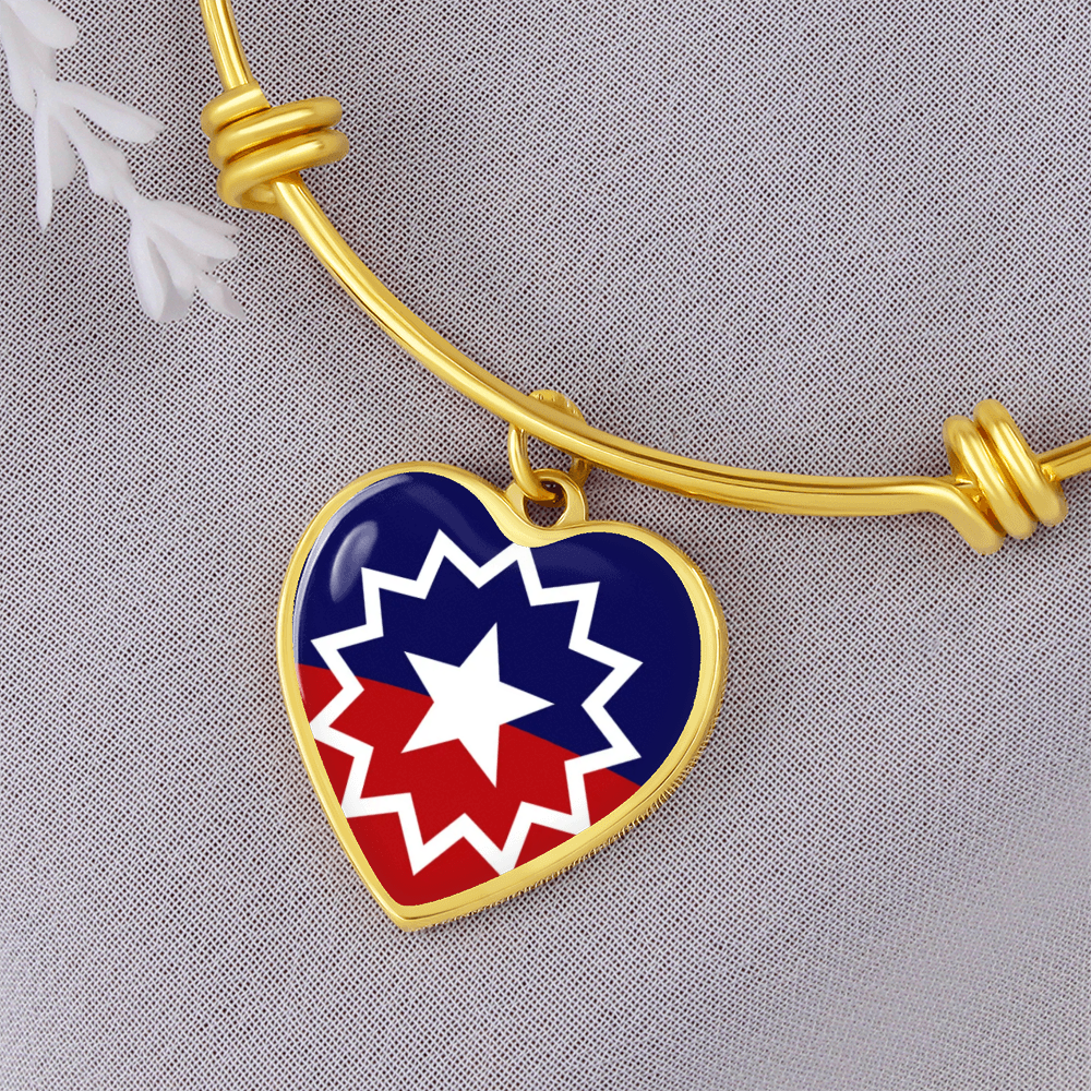 Juneteenth Luxury Heart Bangle