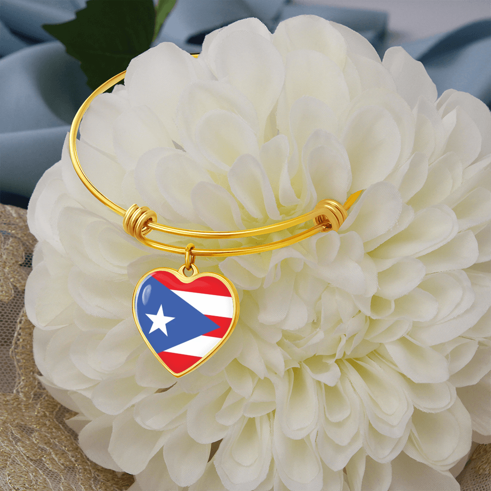 Puerto Rico Luxury Heart Bangle