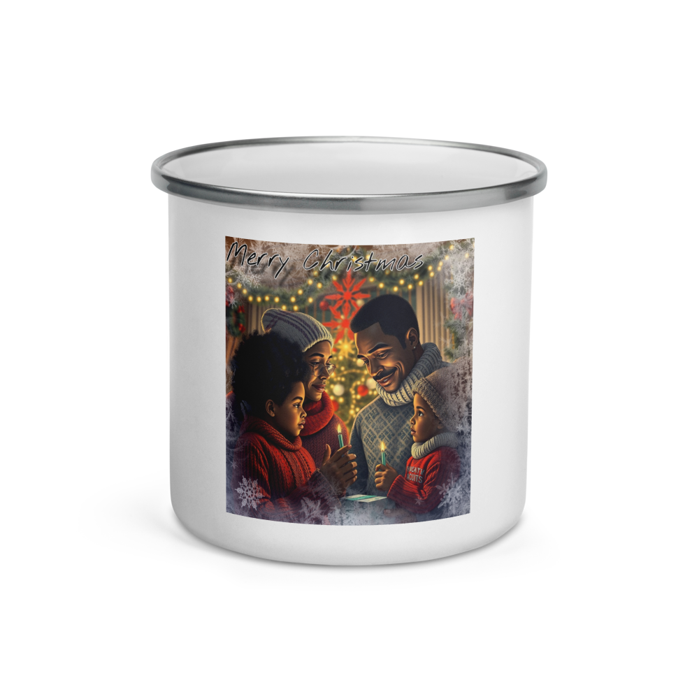 Family Holiday Enamel Mug