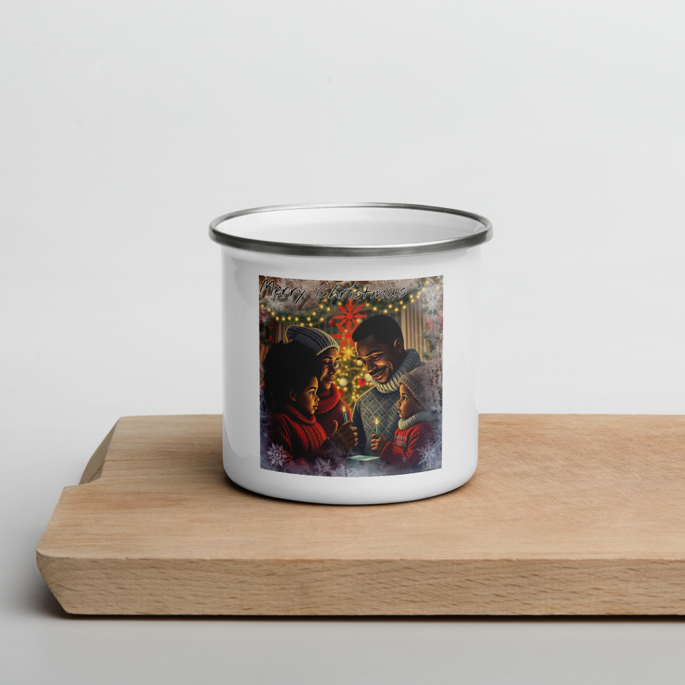 Family Holiday Enamel Mug