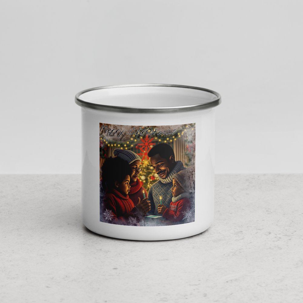 Family Holiday Enamel Mug