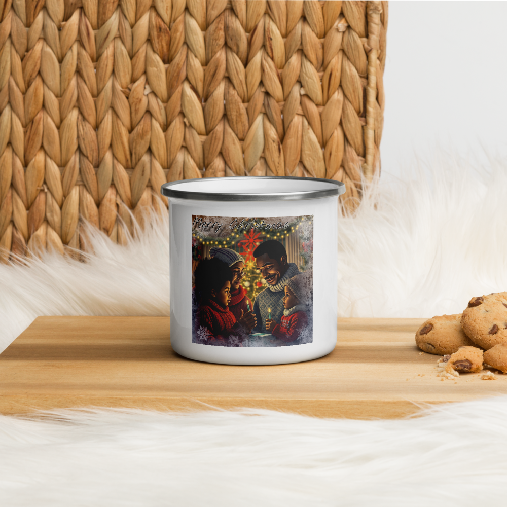 Family Holiday Enamel Mug